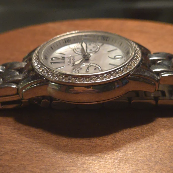 Citizen Eco-Drive Stainless Steel Watch with Crystal Accents - Picture 8 of 14